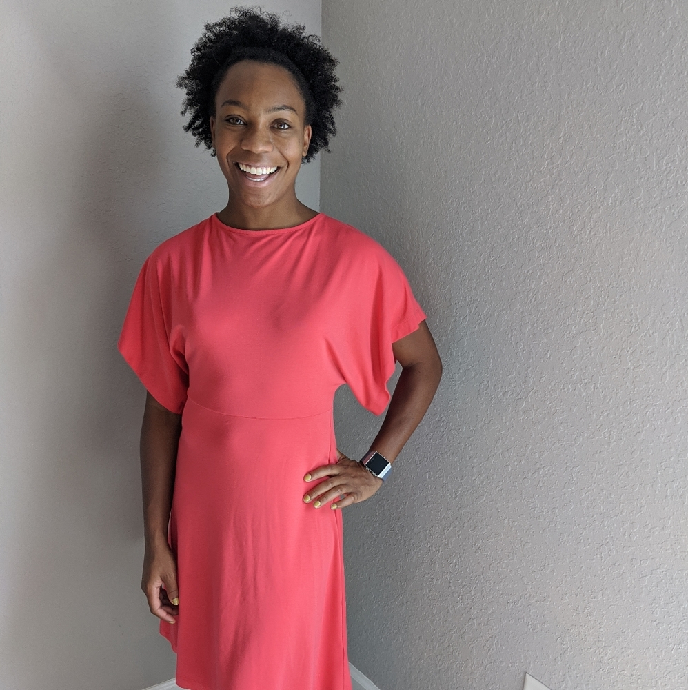 Peach GAP Bell Sleeve Flowy Dres